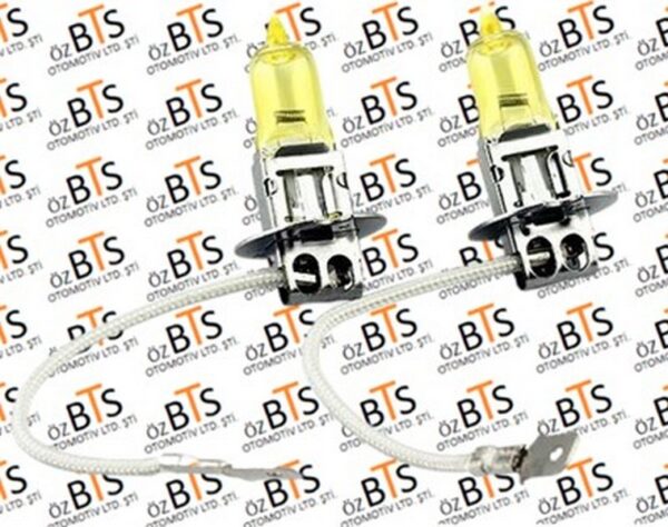 12 VOLT H3 100 WATT HALOGEN AMPUL .. TAKIM .. ( SARI IŞIK )