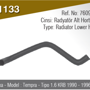 RADYATÖR HORTUMU ALT .. ( TEMPRA - TİPO 1.6 - 1990 - 1996 )